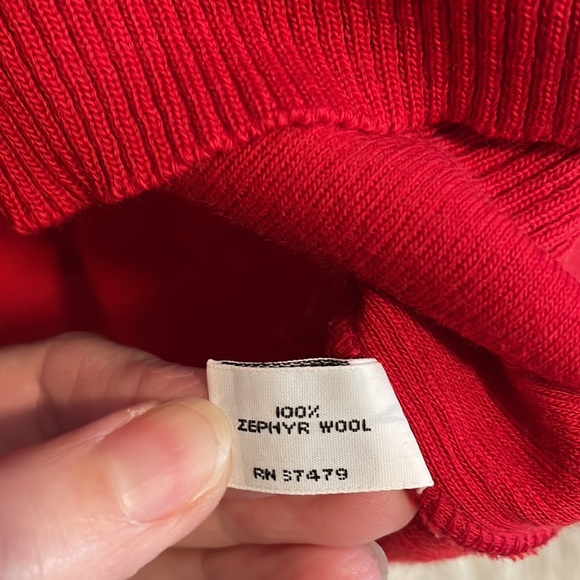 Vtg St. Croix Sweater Vest Mens red V Neck Casual Golf Made In USA - Picture 5 of 6